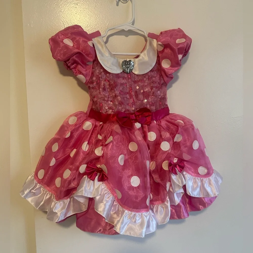Disney Pink Fabric with White Dots